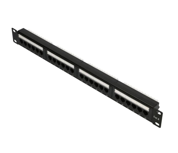 ExtraLink  Patchpanel 24p 19" 1U UTP 6 półka (czarna) - 1323228 - zdjęcie 4